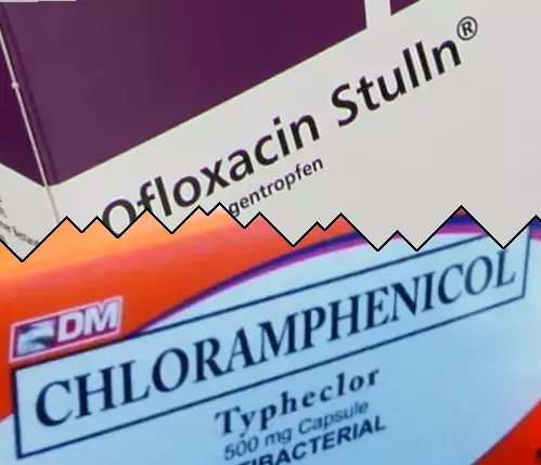 Ofloxacina contro Cloramfenicolo